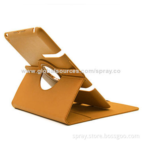 360 Rotating Magnetic PU Leather Stand Case Cover for iPad 2/3, Various Colors Available